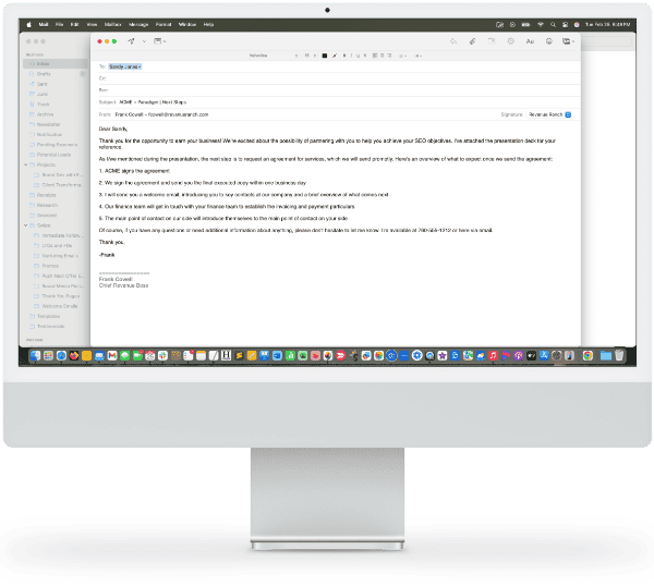 Follow-up email templates that help B2Bs, SaaS, agencies, PR firms, and professional services firms keep deals moving forward