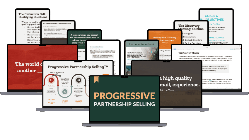 Progressive Partnership Selling is a proven sales system for B2Bs, SaaS, agencies, PR firms, and professional services firms